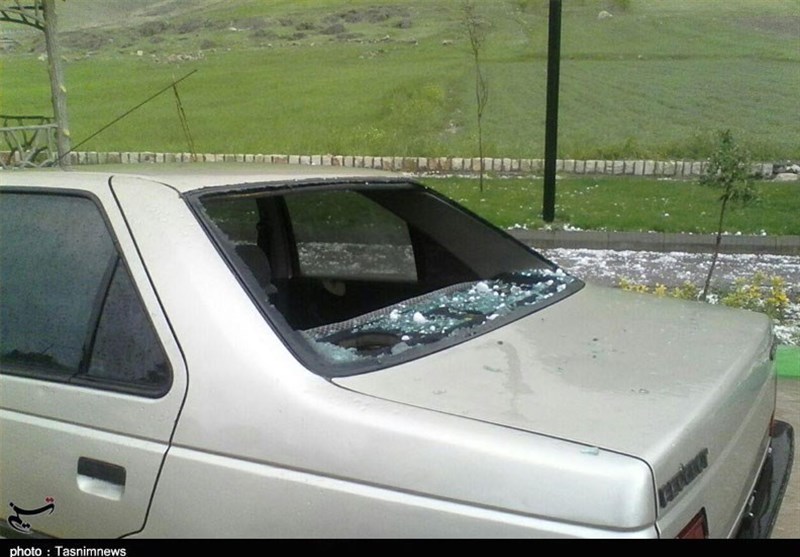 بارش تگرک به اندازه تخم مرغ در کرمانشاه