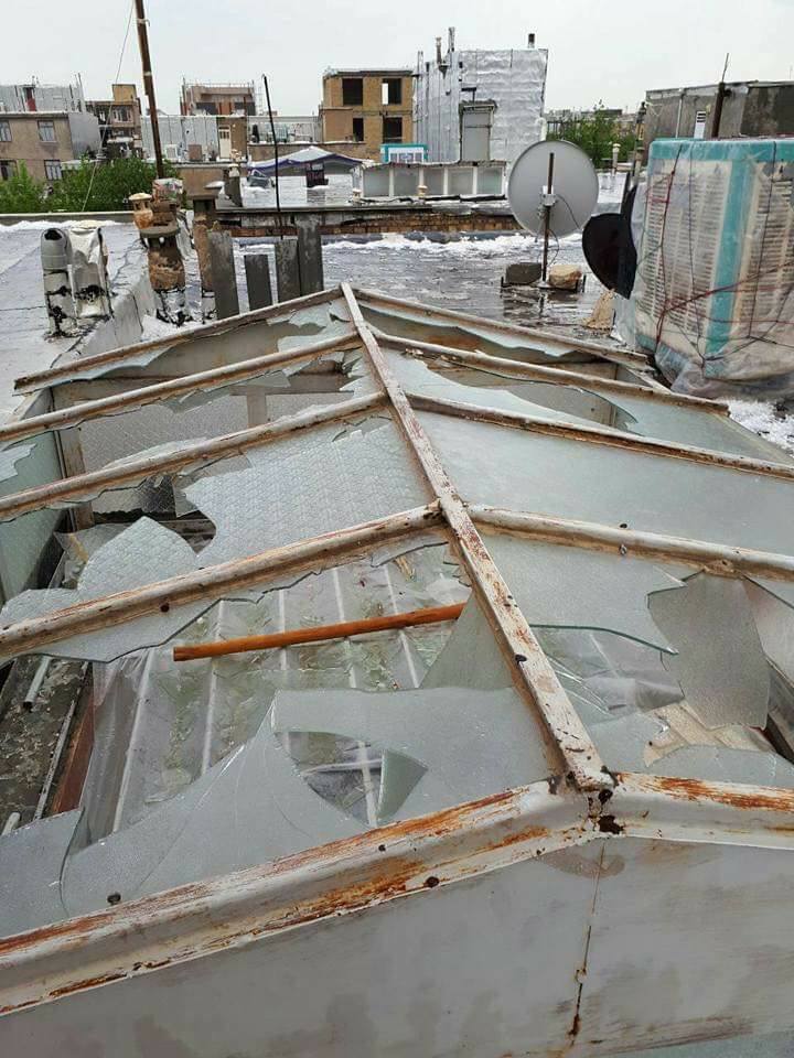 بارش تگرک به اندازه تخم مرغ در کرمانشاه