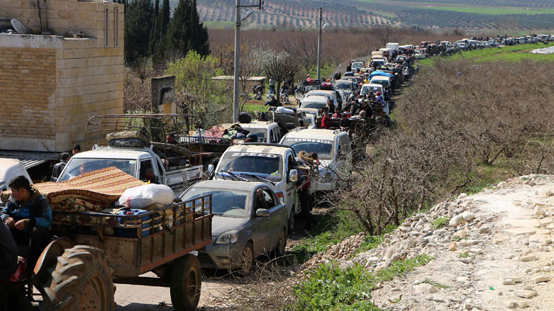 Civilians fleeing from Afrin city as battles rage between Turkish-backed forces and Kurdish fighters. (Photo: AFP)