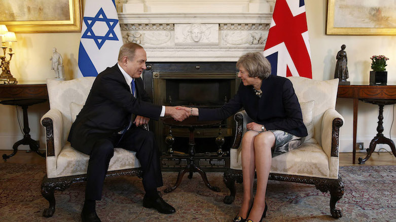 Prime Minister Benjamin Netanyahu meets Britain's Prime Minister Theresa May at 10 Downing Street, in London, Feb. 6, 2017. (Photo: Reuters)