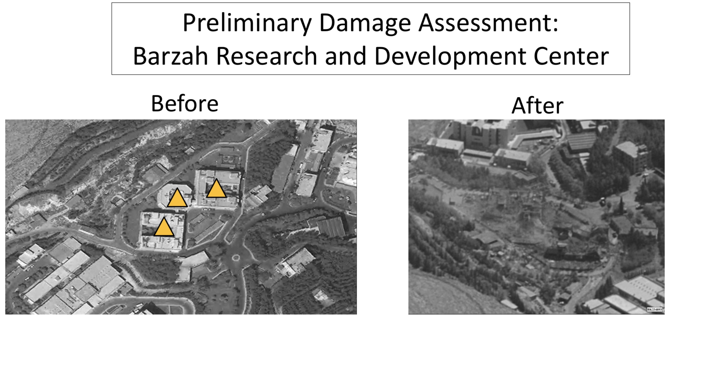 Preliminary Damage Assessment: US strikes on Barzah Research and Development Center. (Photo: US Department of Defense) 
