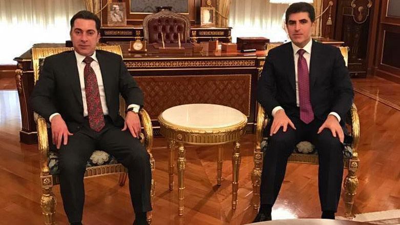 Dilovan Idris Barzani (L) with his twin brother Nechirvan Barzani (R). (Photo: Social Media)