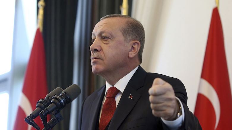 Turkey's President Recep Tayyip Erdogan addresses the country's governors at his palace in Ankara, Turkey, Oct. 12, 2017. (TR Presidency)