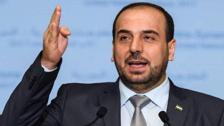 Nasr al-Hariri, Head of the Syrian Negotiation Commission (SNC), speaks during a press conference. (Photo: Reuters)