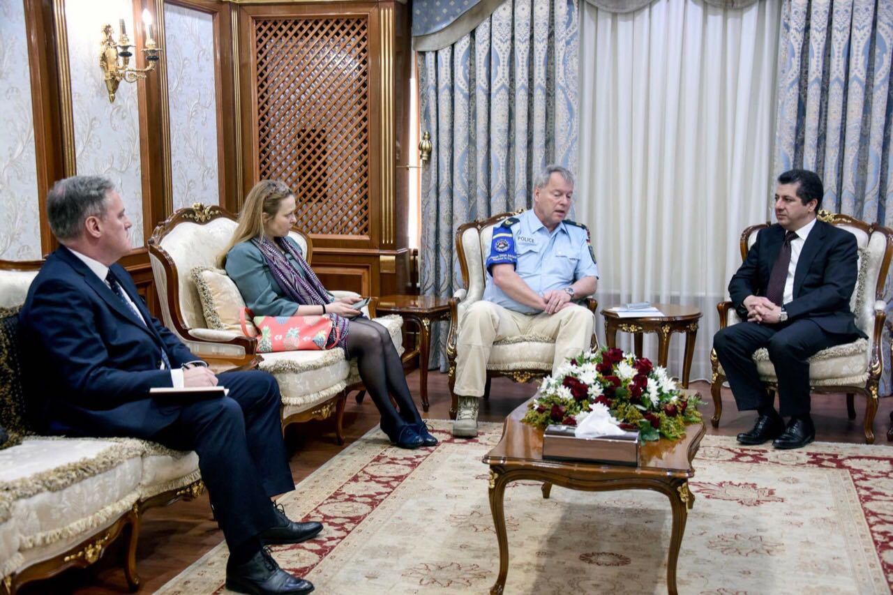 Civîna di nav Şêwirmendê Civata Ewlekariya Herêma Kurdistanê Mesrûr Barzanî û tîma Yekîtiya Ewropa ji bo çaksaziyê di warê ewlehiyê de li Iraqê