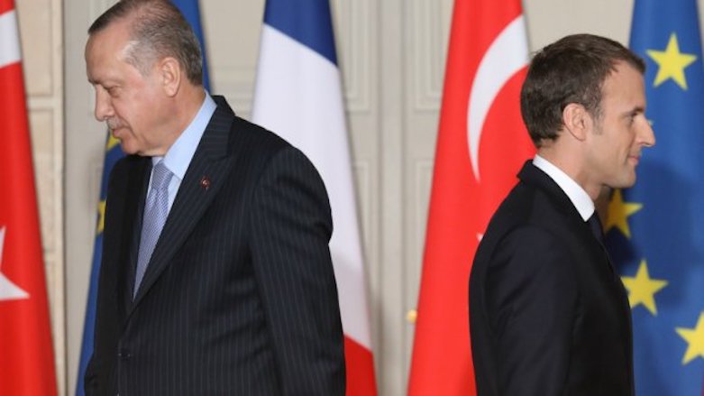 Turkish President Recep Tayyip Erdogan and French President Emmanuel Macron. (Photo: AFP/Ludovic Marin)