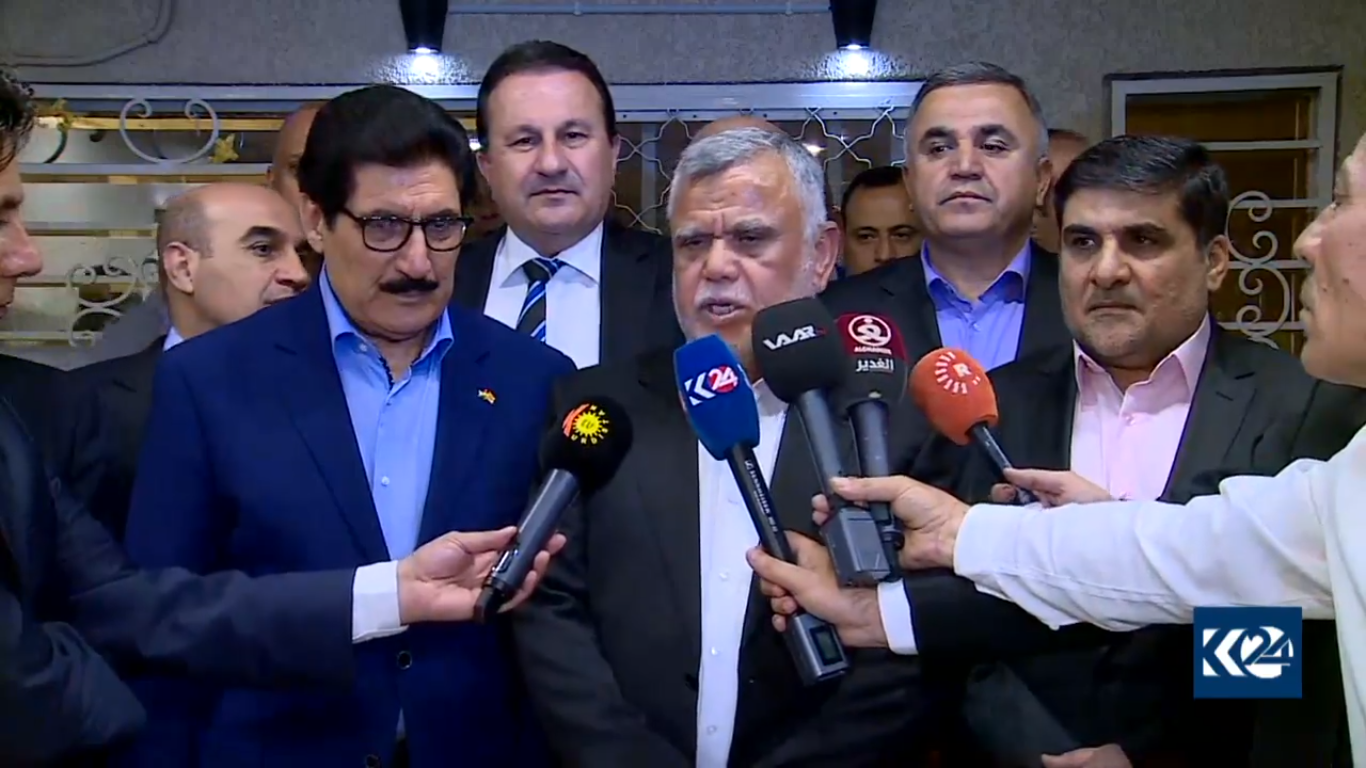 A joint Press conference between delegations of the KDP and al-Fatih Coalition in Baghdad. (Photo: Kurdistan 24)