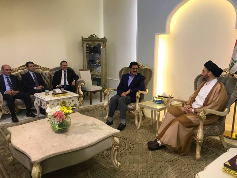 A KDP delegation visits with Ammar al-Hakim, leader of al-Hikma Movement. (Photo: Kurdistan 24)