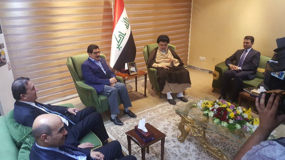 A KDP delegation meets with cleric Muqtada al-Sadr. (Photo: Kurdistan 24)