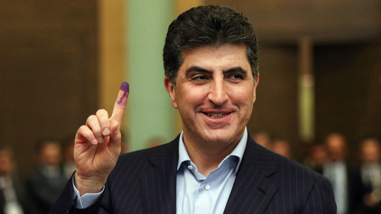 Prime Minister of the Kurdistan Region, Nechirvan Barzani, cast his ballot in the early voting hours on Saturday, May 12, 2018. (Photo: AFP)