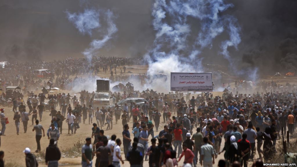 اعتراض فلسطینی‌ها بە انتقال سفارت آمریکا بە بیت‌المقدس