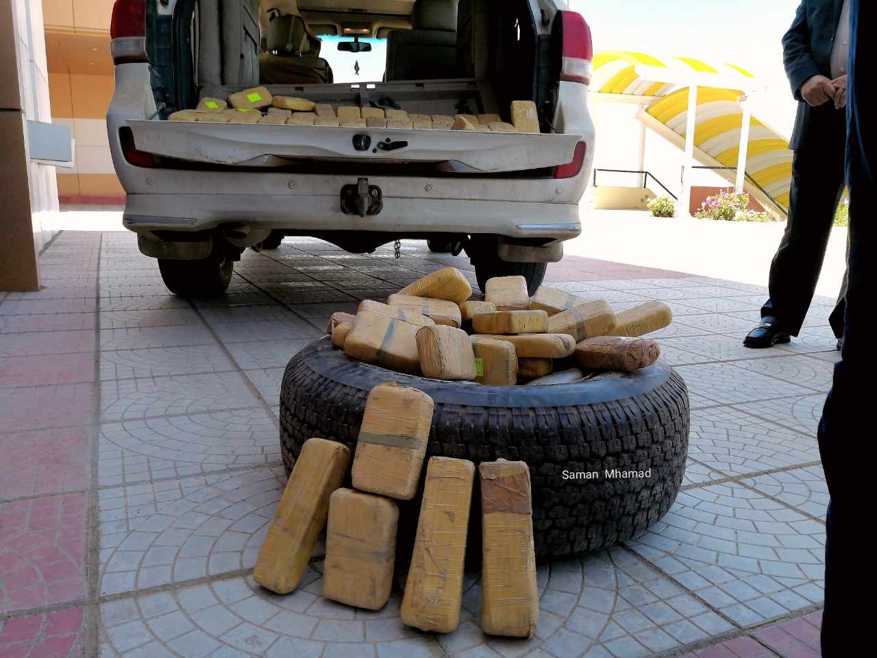 Kurdish security confiscates some 36kg of heroin in Soran, hidden inside a Toyota Land Cruiser, May 20, 2018. (Photo: Social Media)