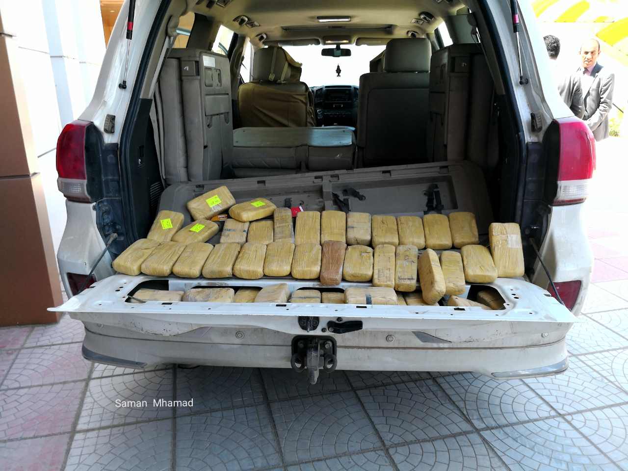 Kurdish security confiscates some 36kg of heroin in Soran, hidden inside a Toyota Land Cruiser, May 20, 2018. (Photo: Social Media)