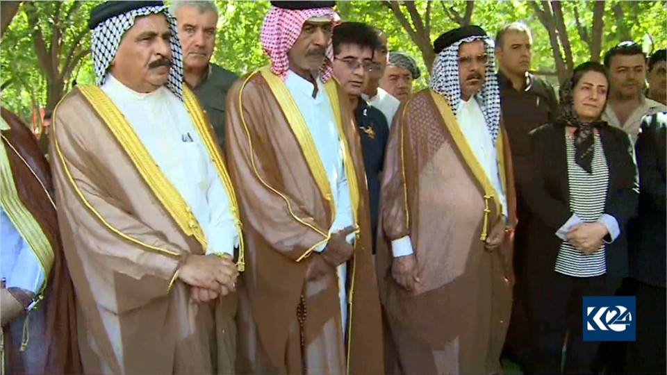 The tribesmen from Basra visiting the family of Jabar Osman Said, June 20, 2018. (Photo: Kurdistan 24)