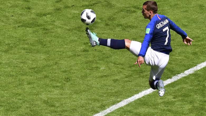 France's forward Antoine Griezmann controls the ball during the 2018 World Cup Group C football match between France and Australia at the Kazan Arena in Kazan on June 16, 2018. (Photo: AFP/Luis Acosta)
