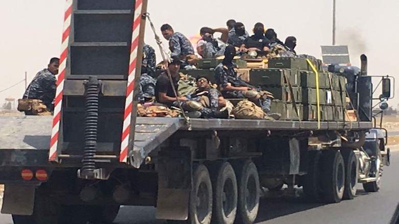 Iraqi forces being deployed to the province of Kirkuk, July 2, 2018. (Photo: Social Media activists)