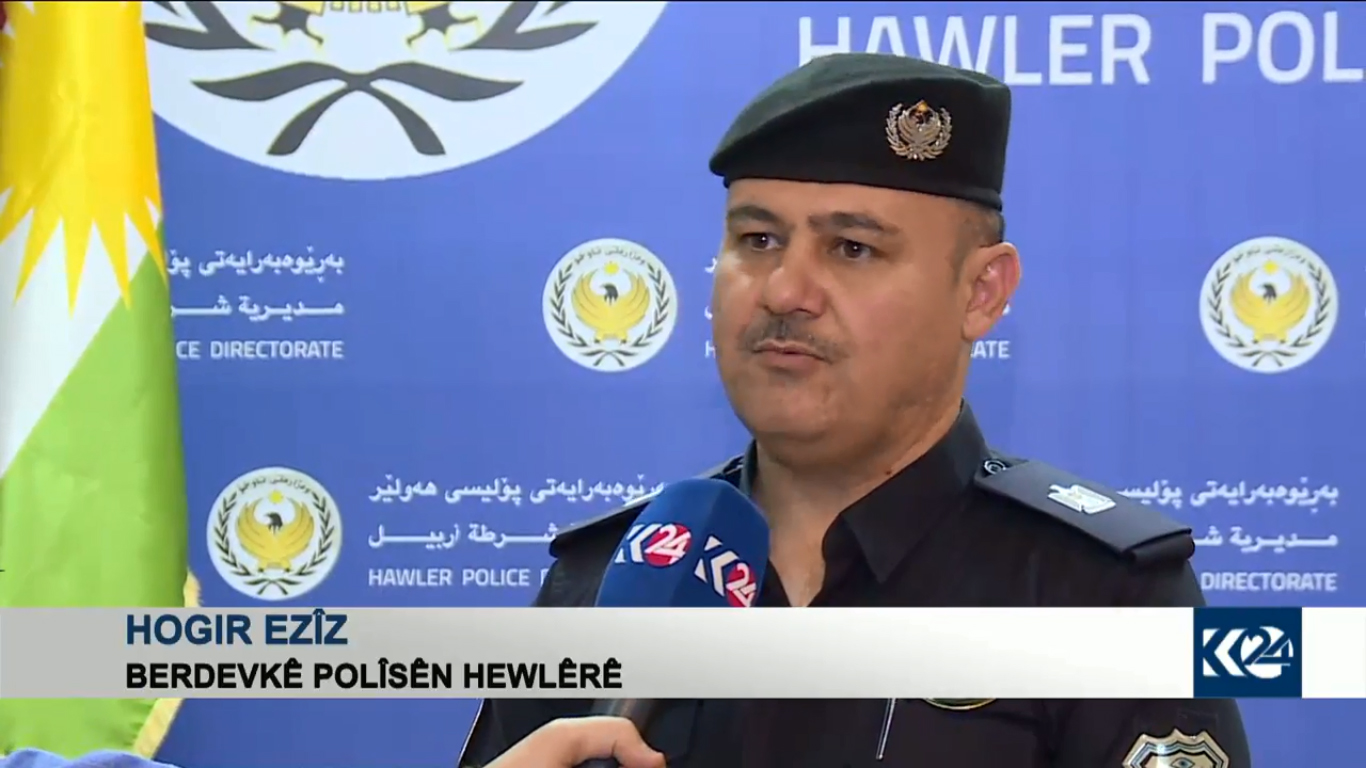 Erbil Governorate Police Directorate (EGPD) spokesperson in an interview with Kurdistan 24, June 20, 2018. (Photo: Kurdistan 24)