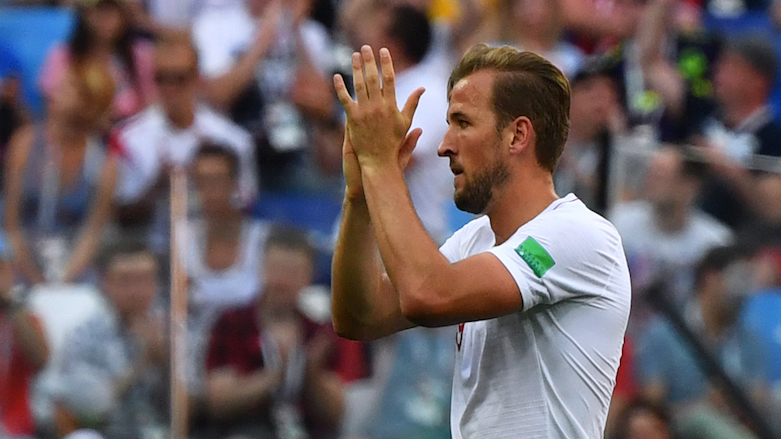 England's forward Harry Kane applauds as he leaves the field during the 2018 World Cup Group G football match between England and Panama at the Nizhny Novgorod Stadium in Nizhny Novgorod, Russia, on June 24, 2018. (Photo: AFP/Dimitar Dilkoff)