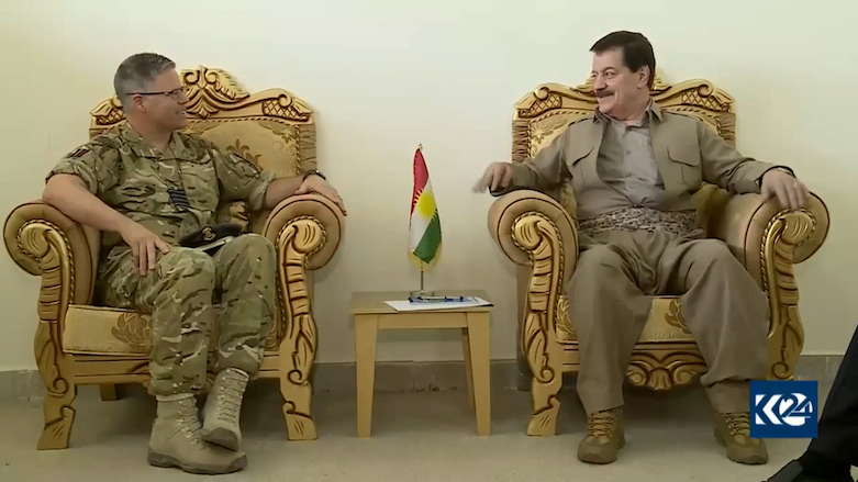 Peshmerga Commander Kemal Kirkuki (right) says the Kurdish forces have held discussions with American and British military officials regarding the matter. (Photo: Kurdistan 24)