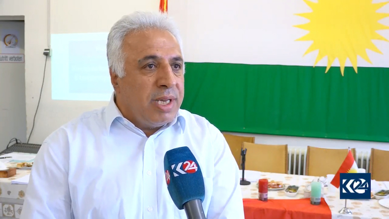 Ali Yildirim, a member of the Kurdish Association in Germany, during an interview with Kurdistan 24. 