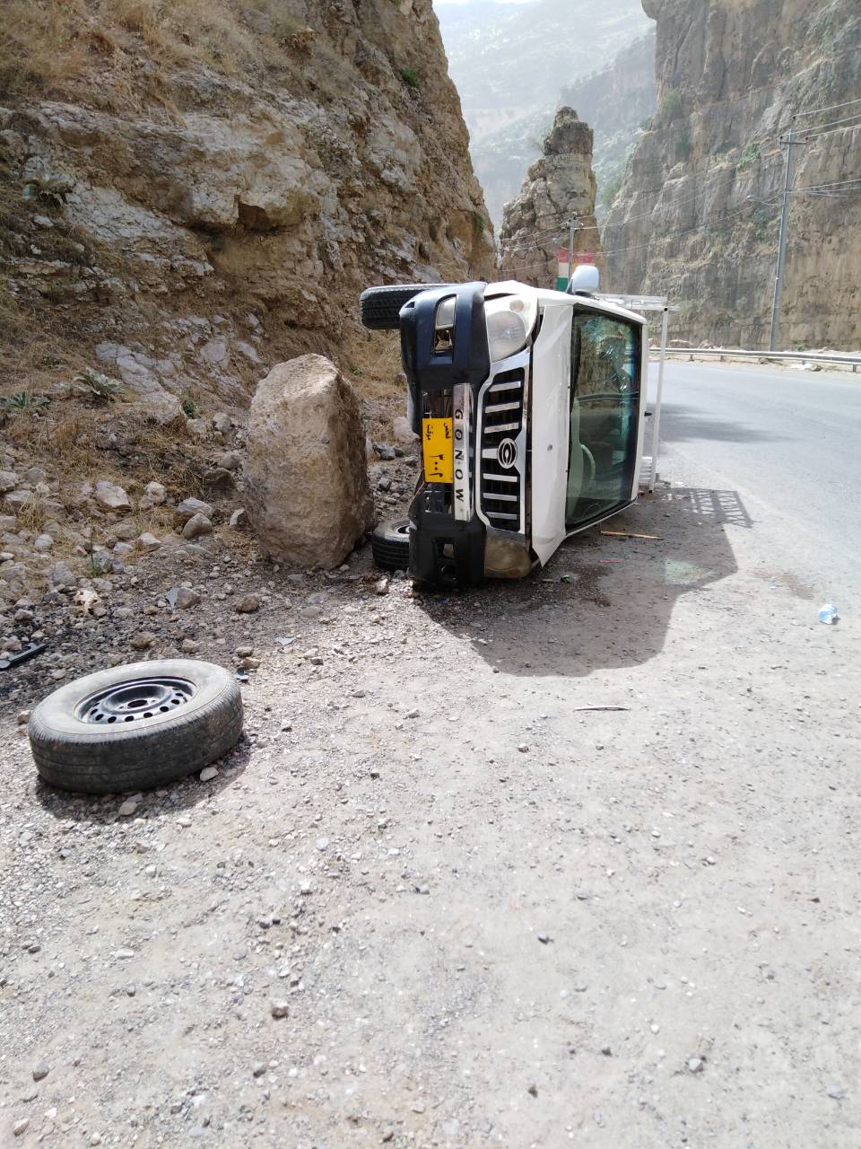 لە رووداوێكی ھاتووچۆدا 4 كەس برینداربوون