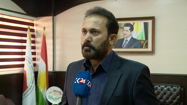 Abdulwahab Mohammed Issa, Security Director of Ibrahim Khalil border crossings, during an interview with Kurdistan 24, June 12, 2018. (Photo: Kurdistan 24)