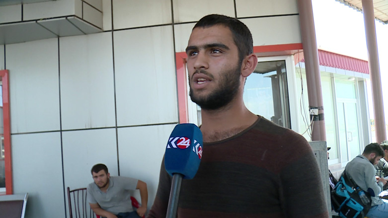 Hussein Khidir, a Kurdish migrant deported from Turkey to the Kurdistan Region, June 12, 2018. (Photo: Kurdistan 24)