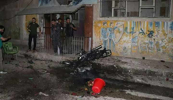 Cihê Teqîna şevê din li pêşya xaleke hêza Sotor ya Kiristyanan li bajarê Hesekê yê Rojavayê Kurdistanê