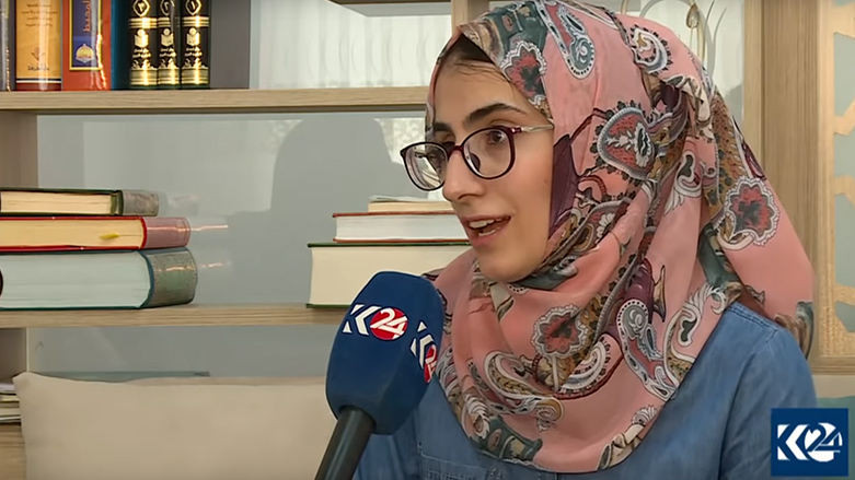 Payam Naiyf shares her thoughts on studying, her daily routines, and plans for her future, June 28, 2018. (Photo: Kurdistan 24)