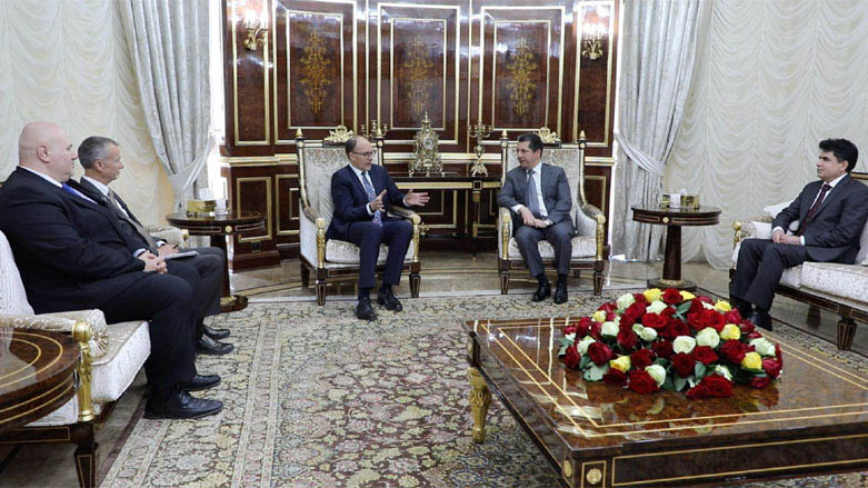 The meeting between the Kurdistan Region Security Council Chancellor, US Ambassador to Iraq, and an accompanying delegation, June 11, 2018. (Photo: KRSC)