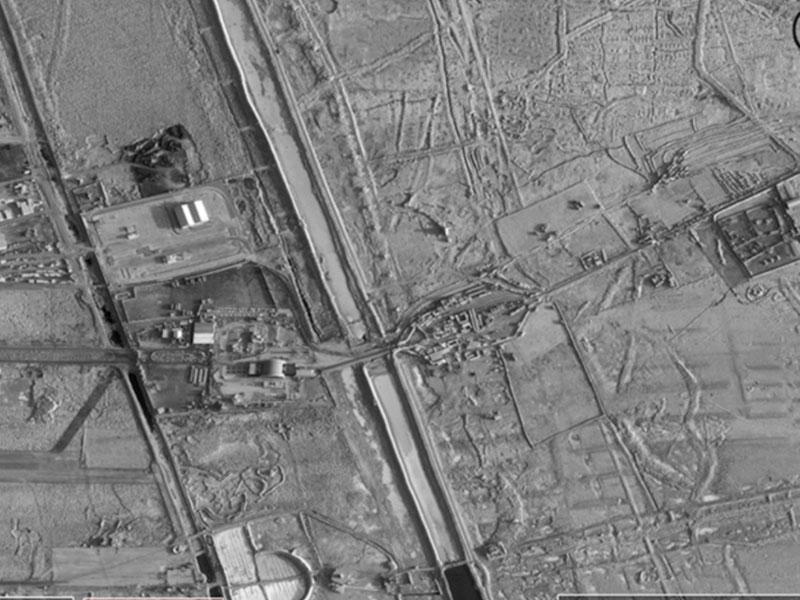 یکی از تصاویر هوایی گرفته شده از گذرگاه مرزی شلمچه توسط اسرائیل، روزنانه الجریده