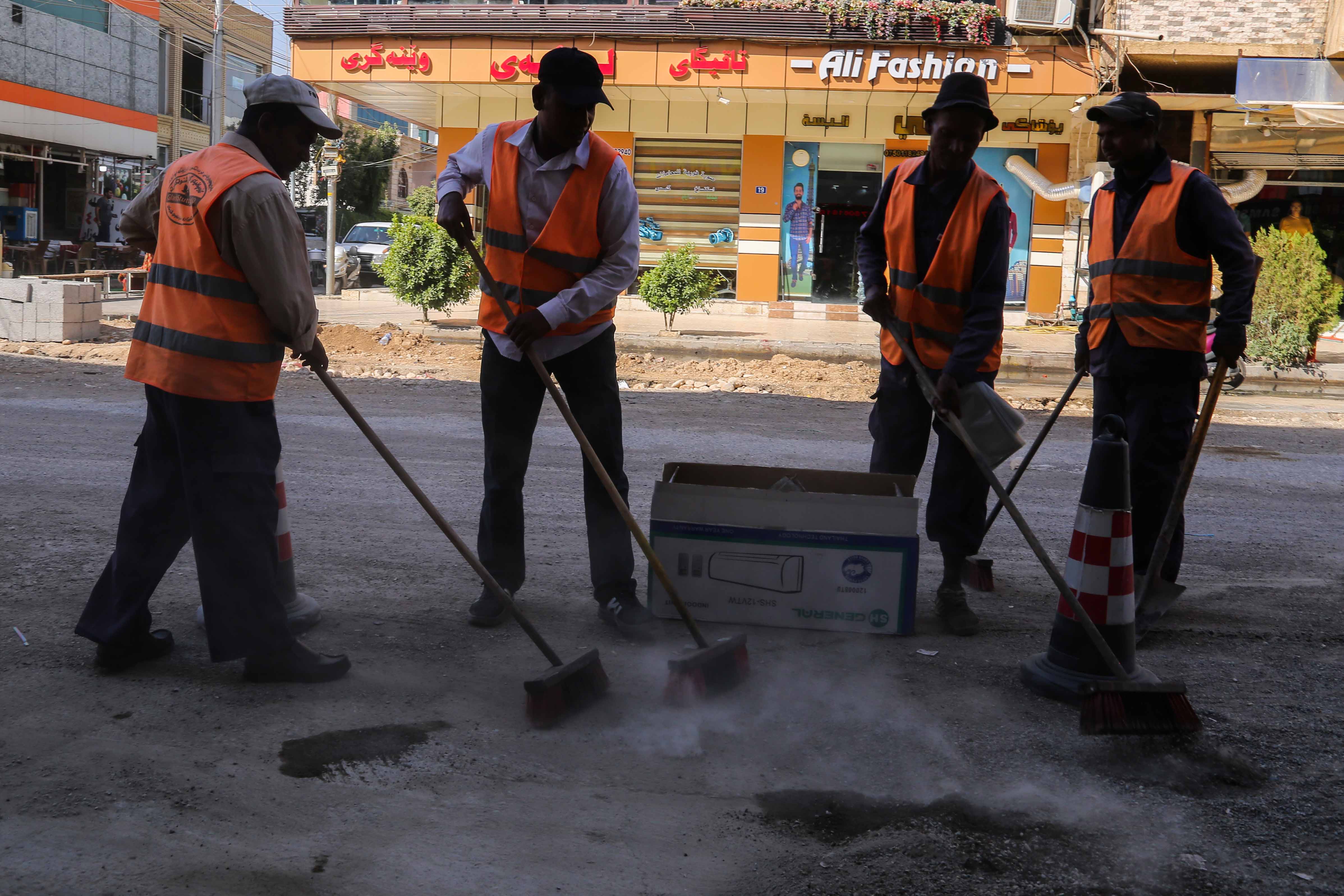 PHOTOS: Renovation of one of Erbil’s busiest streets has begun