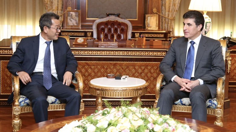 KRG Prime Minister Nechirvan Barzani met with the newly-appointed Chinese Consul General Ni Roch in Erbil, Kurdistan Region on July 3, 2018. (Photo: KRG)