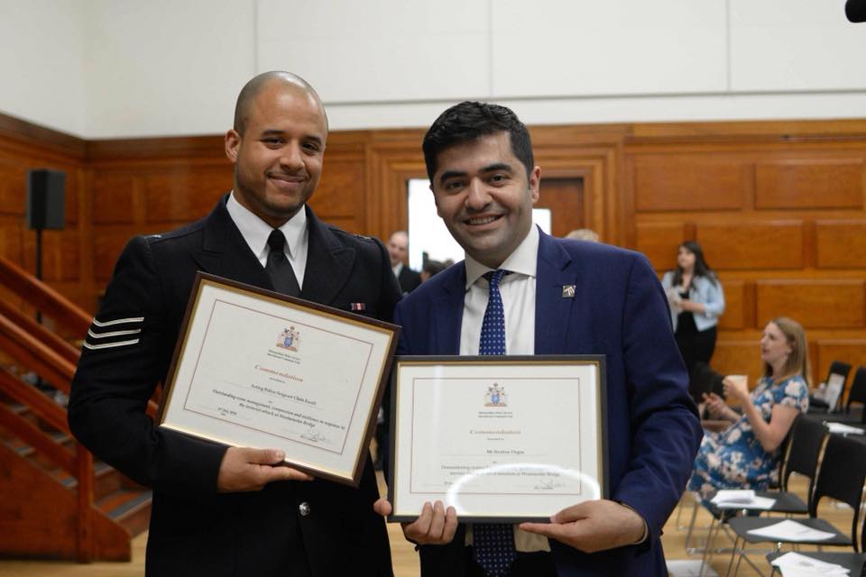 Kurdish entrepreneur in UK commended for bravery, compassion during 2017 London attack