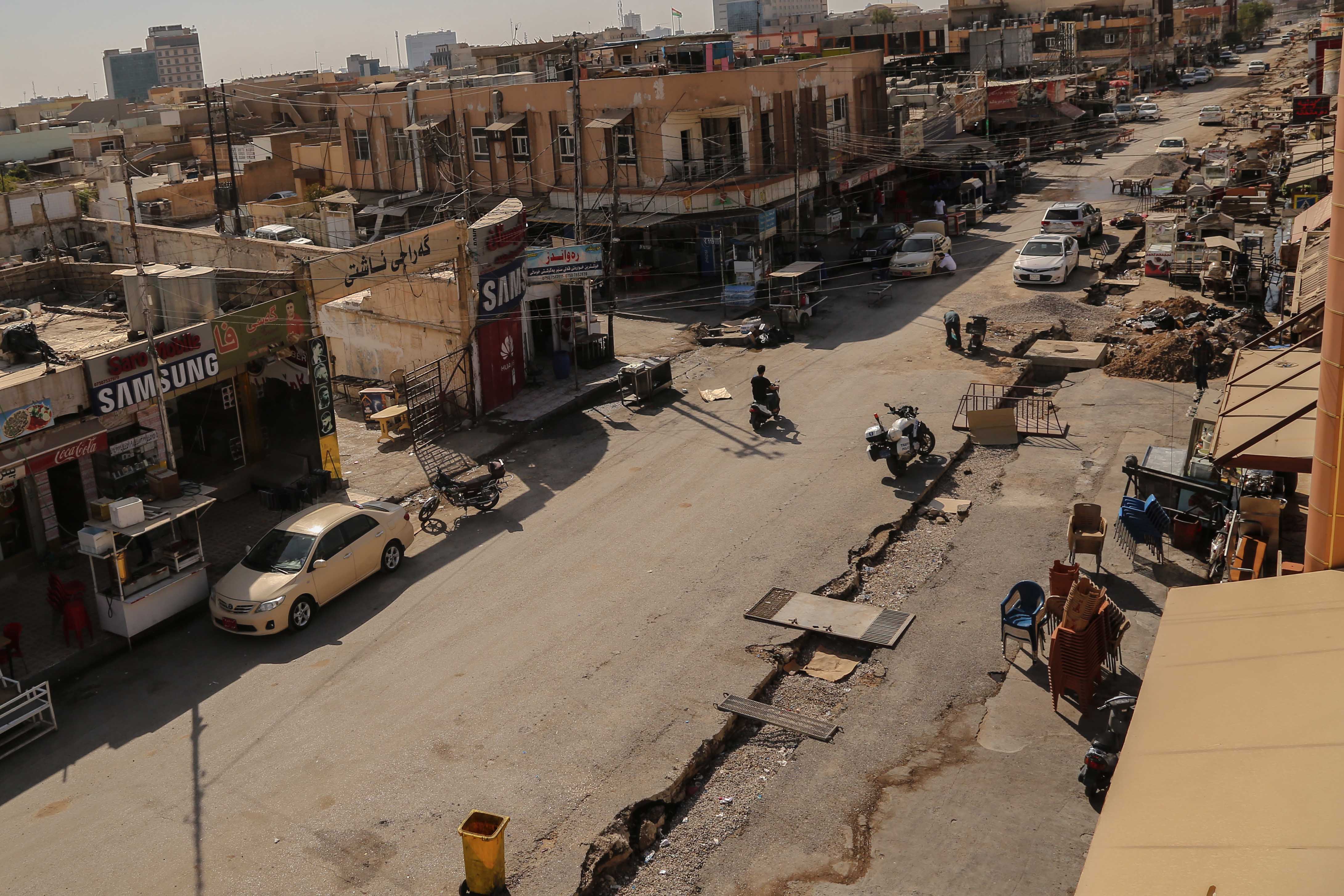 PHOTOS: Renovation of one of Erbil’s busiest streets has begun