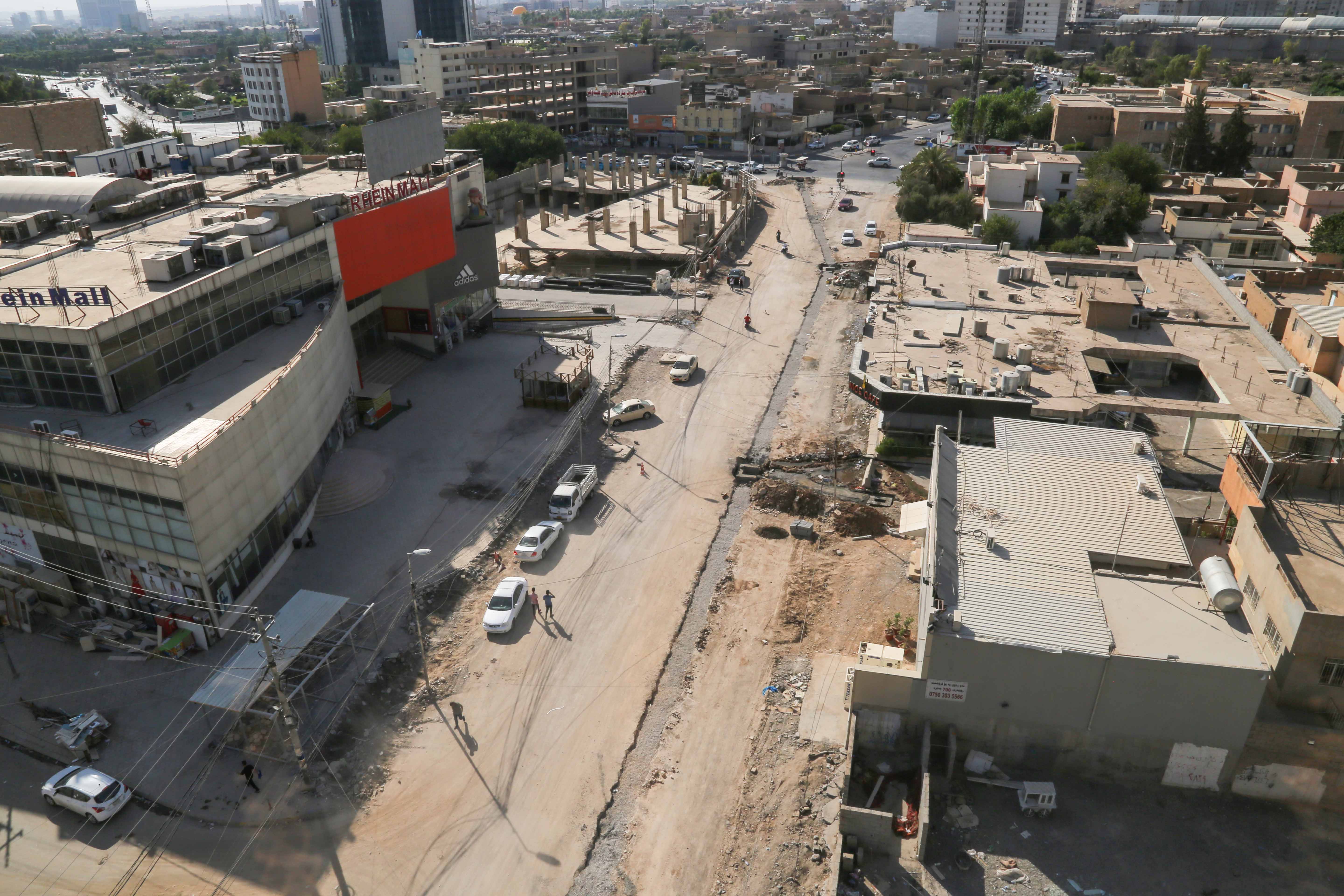 PHOTOS: Renovation of one of Erbil’s busiest streets has begun