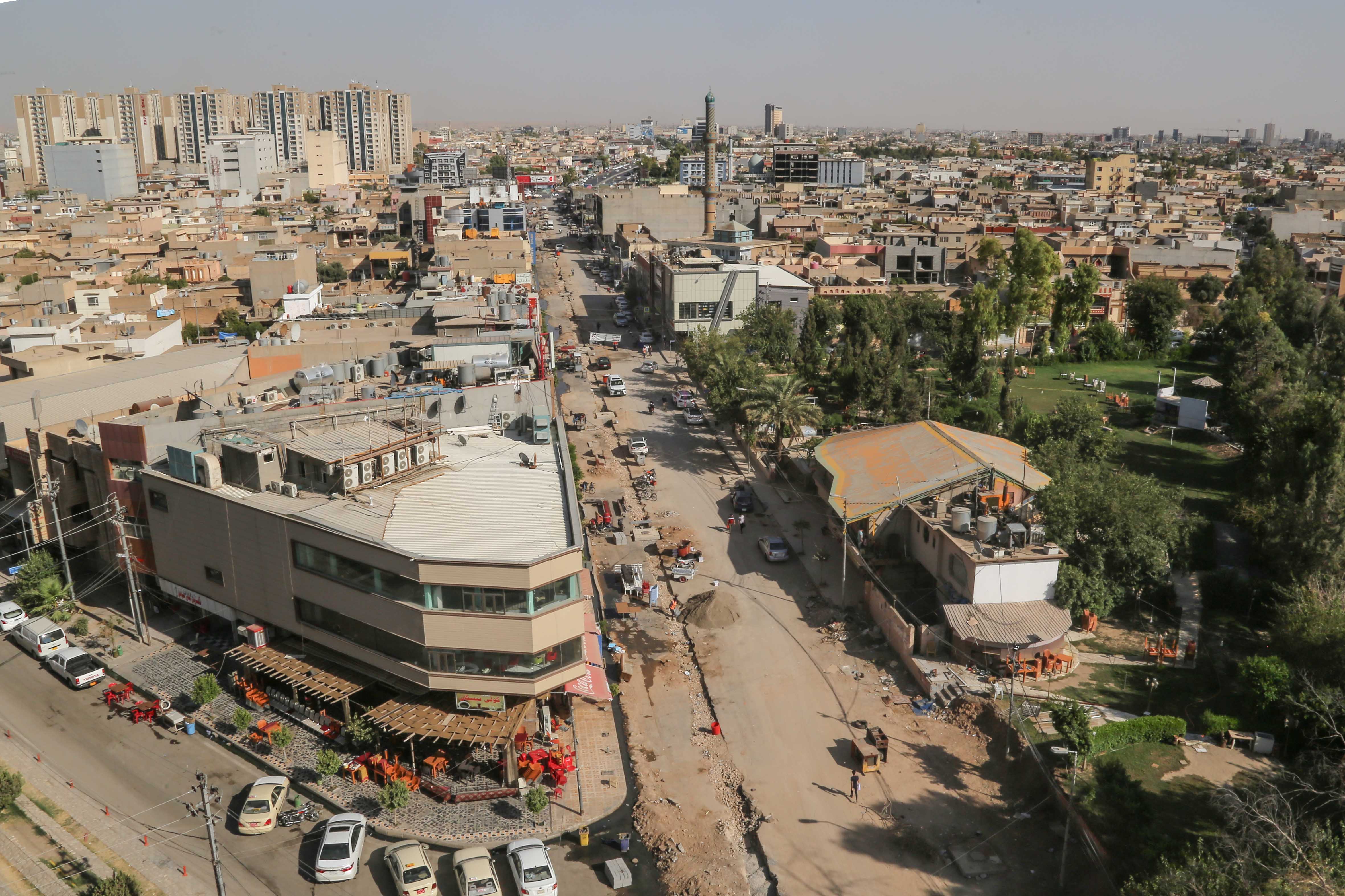 PHOTOS: Renovation of one of Erbil’s busiest streets has begun