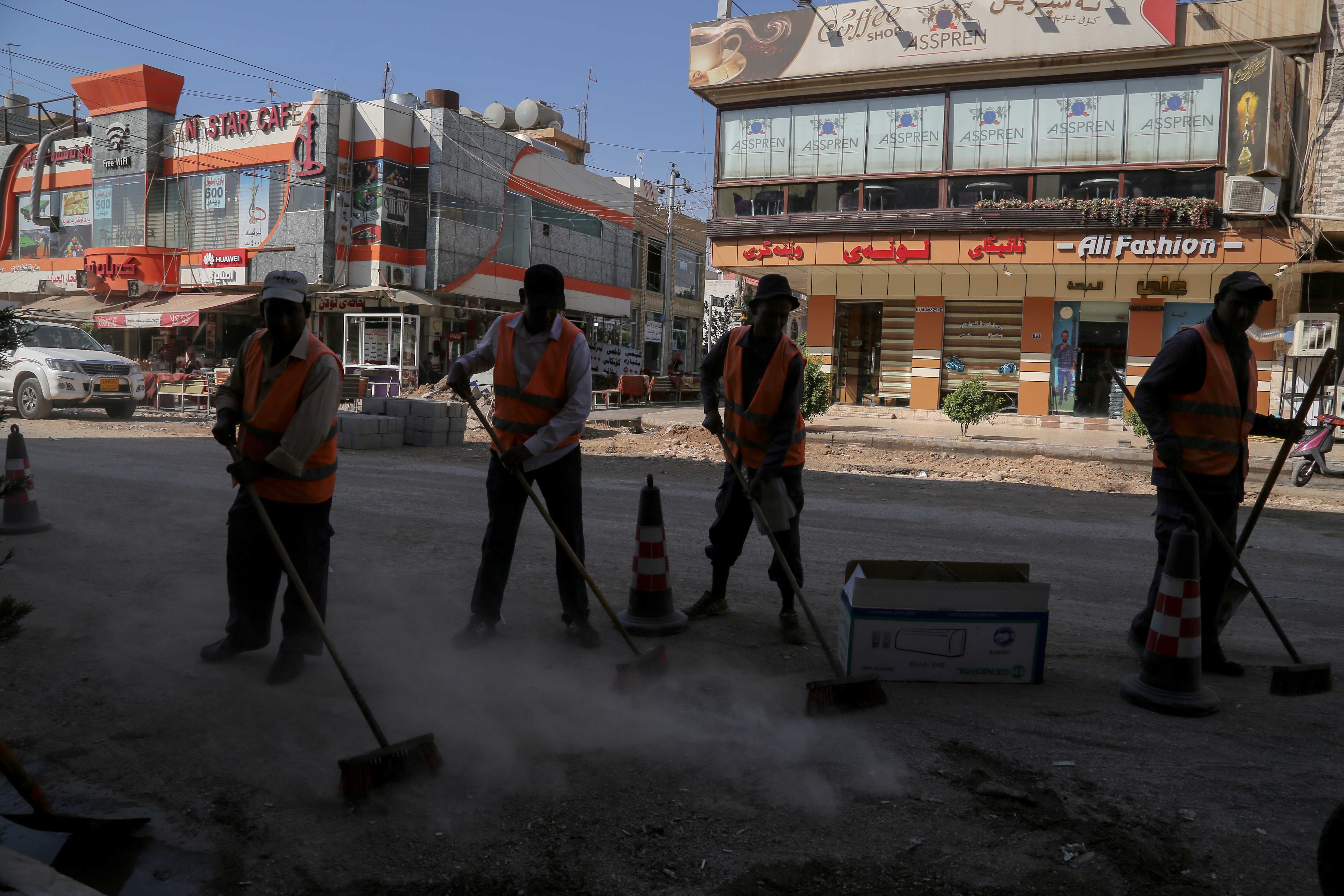 PHOTOS: Renovation of one of Erbil’s busiest streets has begun