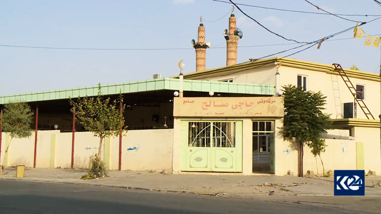 A mosque attended by one of the three radicalized teenagers killed on Monday during their attack on the Erbil Governorate building, July 24, 2018. (Photo: Kurdistan 24) 