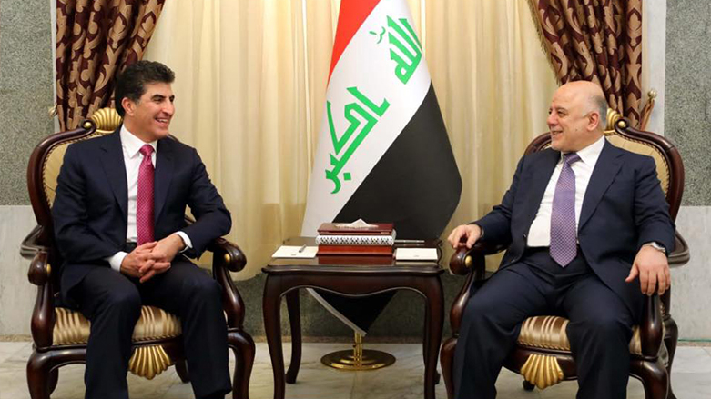 الملفات المشتركة تتصدر مباحثات العبادي وبارزاني
