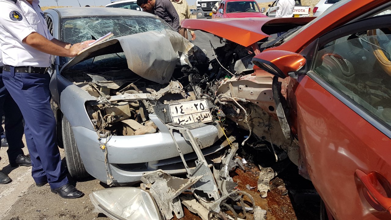 لە رووداوێكی ھاتووچۆدا 11 كەس برینداربوون