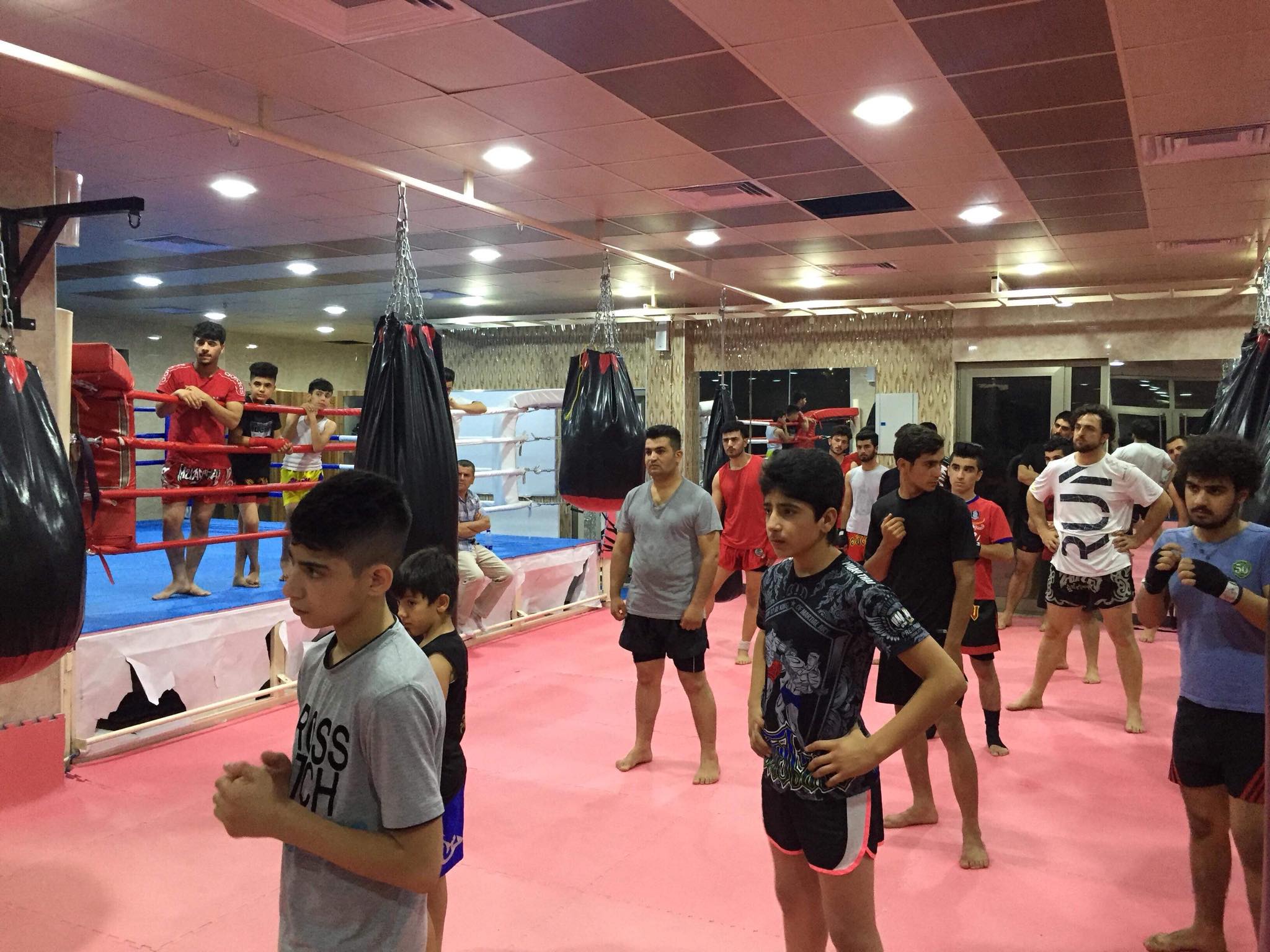 Kurdish fighter Ali Qaradaghy leads training workshops for Muay Thai and kickboxing in the Kurdistan Region. (Photo: Facebook/Ali Qaradaghy)