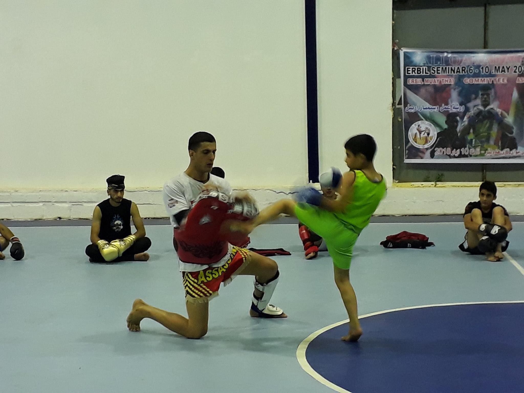 Kurdish fighter Ali Qaradaghy leads training workshops for Muay Thai and kickboxing in the Kurdistan Region. (Photo: Facebook/Ali Qaradaghy)