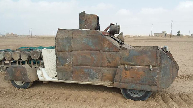 A car bomb that was seized by SDF forces in al-Sousah after they killed the driver of the vehicle by sniper fire. (Photo: YPG)