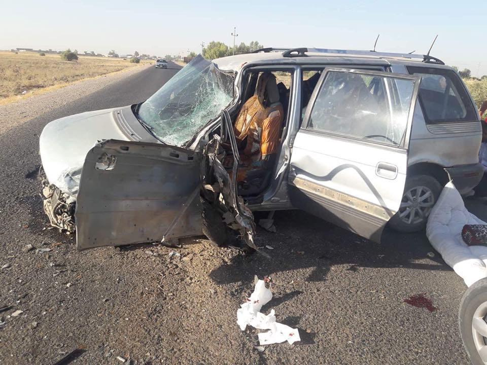 لە رووداوێكی ھاتووچۆدا دوو كەس برینداربوون