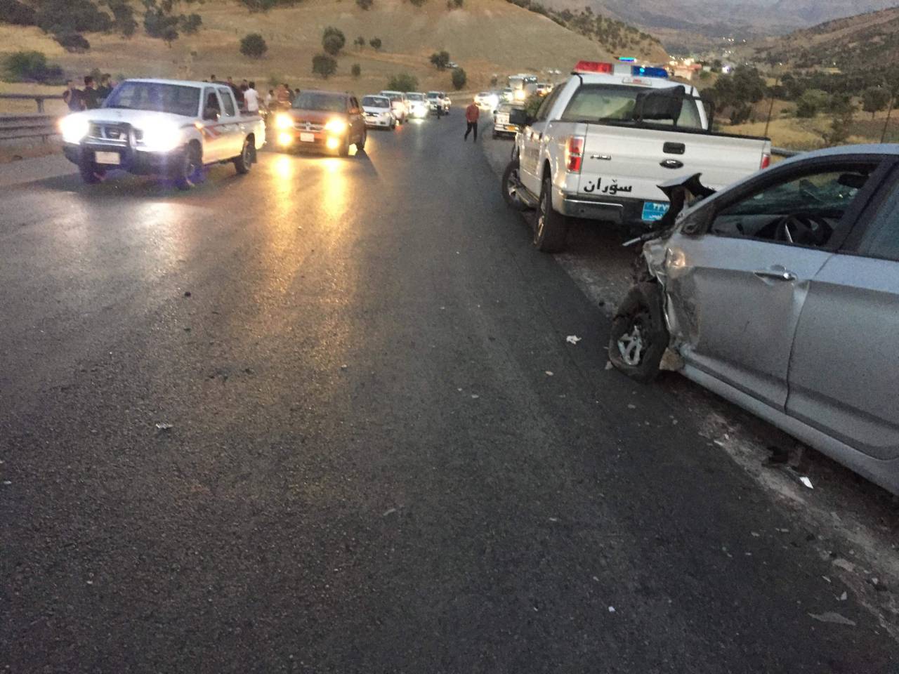 لە رووداوێكی ھاتووچۆدا 6 كەس برینداربوون