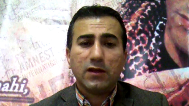 Amjad Hossein Panahi, the brother of a Kurdish activist on death row, during an interview with Kurdistan 24, Aug. 27, 2018. (Kurdistan 24)