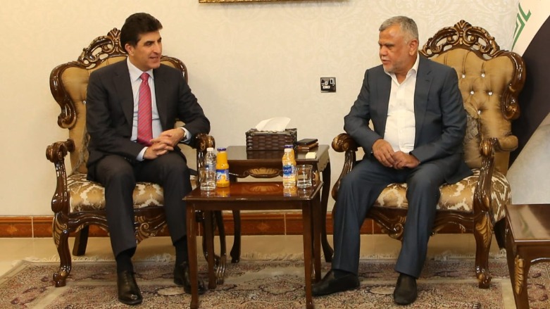 The Prime Minister of the Kurdistan Region, Nechirvan Barzani, met with Hadi al-Amiri, a prominent Shia militia commander and the head of al-Fatih (Conquest) Coalition in Baghdad, Sep. 22, 2018. (Photo: KRG)