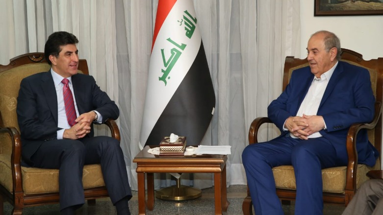 The Prime Minister of the Kurdistan Region, Nechirvan Barzani, met with Ayad Allawi, the head of al-Wataniya in Baghdad, Sep. 22, 2018. (Photo: KRG)