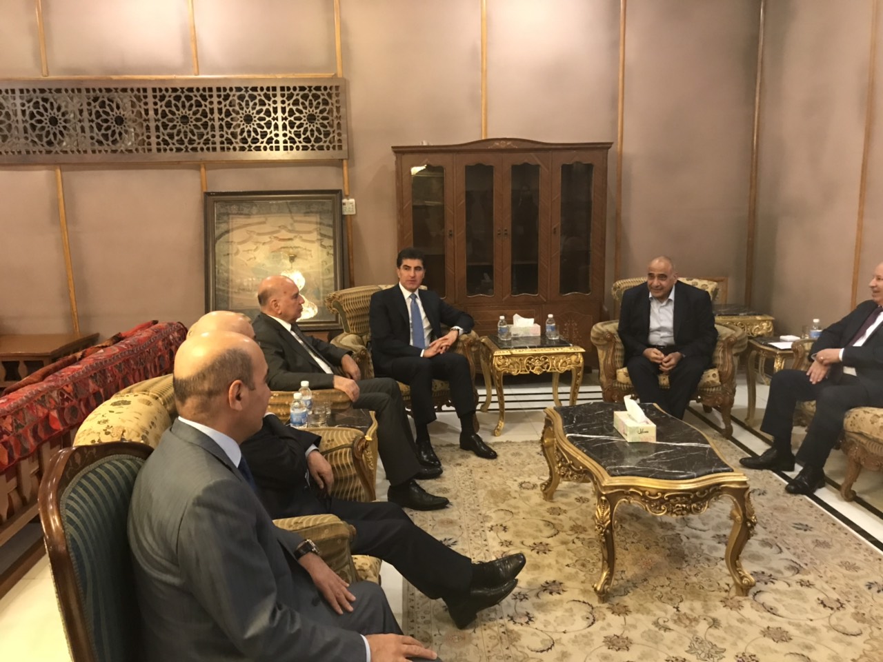 نێچیرڤان بارزانی و عادل عەبدولمەھدی پرسی سەرۆككۆمار تاوتوێ دەكەن